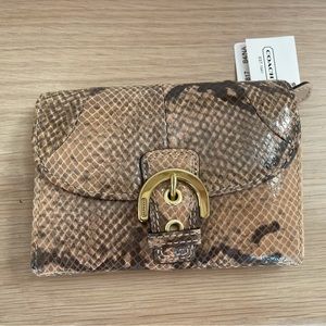 Snakeskin trifold Coach wallet